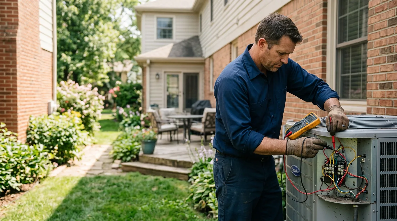 HVAC technician working near Taylor, ND